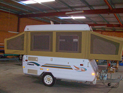 restored camper trailer